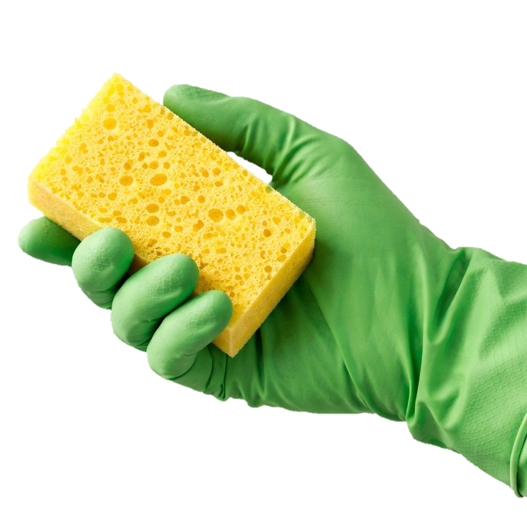 Professional Sacramento cleaning services represented by a gloved hand holding a cleaning sponge, symbolizing a reliable, honest, and trusted cleaning team delivering high-quality results for homes, apartments, and offices.